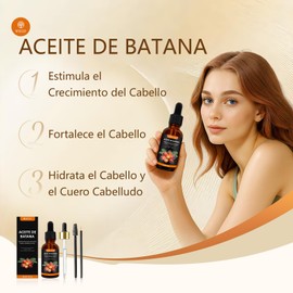 WEUD 2PCS Aceite de Batana Original, Batana Oil Hecho En Coreano, Aceite de Batana para el Cabello, 100% Natural, Hipoalergénica, Sin Químicos, Crecimiento Capilar para Todo Tipo de Cabello