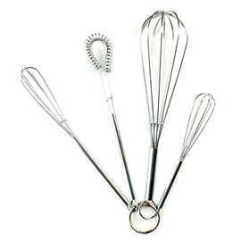 Fox Run 16607 Mini Whisks, Stainless Steel, Set of 4, 8 x 2 x 1.75 inches