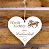 Engraved Heart Sign - Horses Breeder from Passion - Decorative
