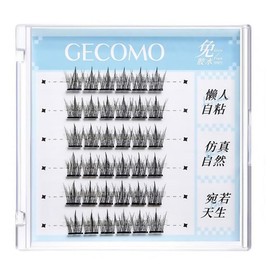 GECOMO Lower False Eyelashes, Partial False Eyelashes, Straight Pita Eyelashes, Natural False Eyelashes, No Glue Required Lower Eyelashes, False Eyelashes with Glue #G6009