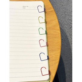 Heart Paper Clips, 100PCS Cute Love Heart Bookmark Clips, Gold Love Heart Shaped Paper Clips, Valentine's Day (Color)