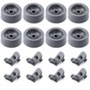 WD35X21041 Dishwasher Wheels Lower Dishrack Roller Axle Kit WD12X10136 WD12X10277 Replacement for GE Profile Lower Rack Kit 8PC Studs and 8PC Rollers