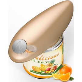 One Touch Electric Can Opener with Smooth Edge, Food-Safe & Battery Operated Automatic Can Opener Hands Free for Seniors with Arthritis, Can Opener Electric for Kitchen