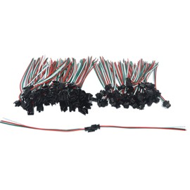 HKBAYI 50Pair / 50sets 3 pin JST SM Male Female Plug LED Connector Cable for WS2812B WS2812 WS2811 LED Strip Lamp with 15cm Long Wire