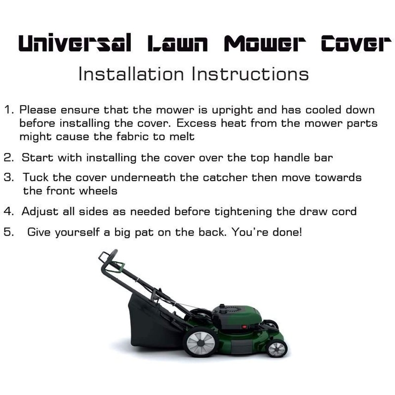 Heavy Duty Lawn Mower Cover | Outdoor All Weather Waterproof-UV