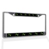 Fastasticdeals Metal Insert License Plate Frame Green Lizard with Long