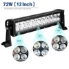 Willpower 7D LED Light Bar 12 Inch 72W Spot Flood