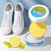 2 Piezas Crema Limpiadora De Zapatos Blanca con borrador de