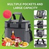 Insulated Lunch Bag Oxford Cloth Foldable Thermal Cooler Leakproof Cooler