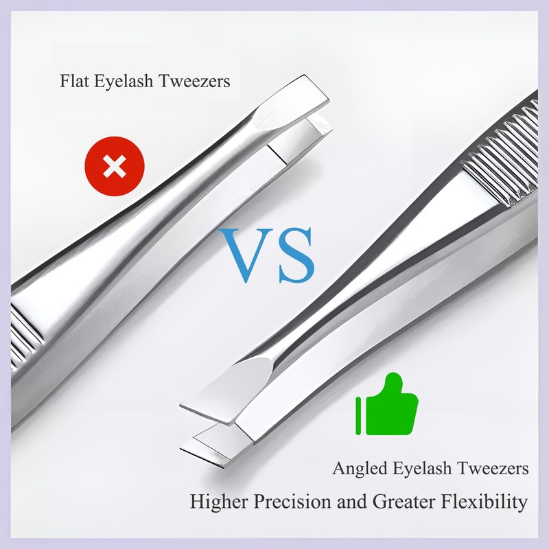 Lash Applicator Tools Set, DIY Cluster Eyelashes, Angled Lash Tweezers