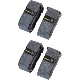 AceCamp 2 Pairs (4 Pieces) Velcro Strap Packing Straps 2.5 x 30 cm Velcro Fastening Strap Fastening Straps Bicycle Sports Double Pack Grey 91129
