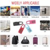 Mini Combo Locks, 3-Digit Combination Lock, Black, Resettable Luggage Locks,