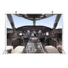 Loccor 6x9ft Fabric Airplane Backdrop Modern Glass Cockpit Men Boys
