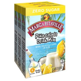 Margaritaville SINGLES TO GO! Water Drink Mix - Pina Colada Flavored, 3 Pack