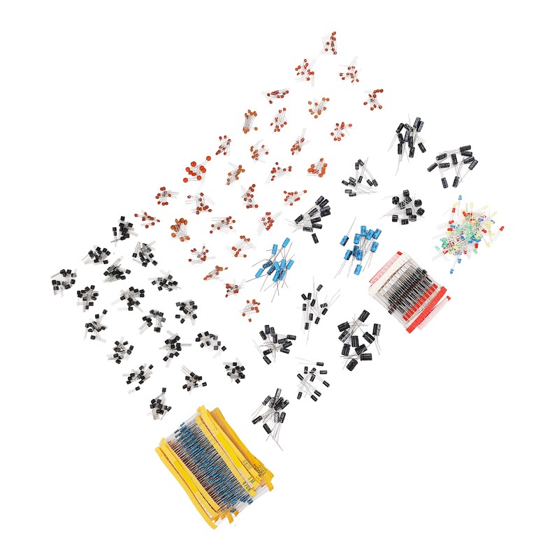 1400 Pcs Set Electronic Components Metal Film Resistor Ceramic Electrolytic