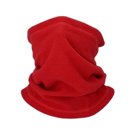 Supeniu Winter Neck Warmer, Red Polar Fleece Neck Gaiter Warm Face Cover, Cold Weather Ski Face Mask Windproof Warm Scarf for Men & Women (Red)