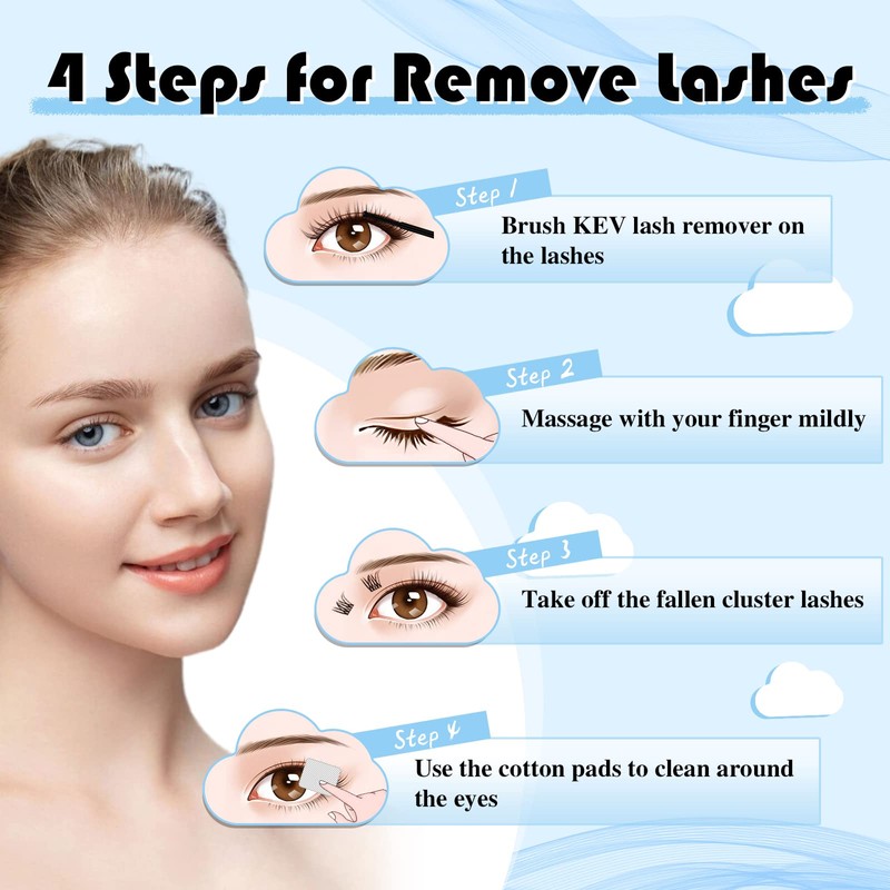KevKev Cluster Lash Glue Remover Eyelash Remover for Lash Clusters