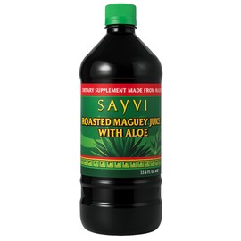 Sayvi Jugo de Maguey Asado con Aloe 33.8 fl oz - Natural Agave Syrup, Agave Nectar, Agave Syrup Organic Drink Made from Maguey for a Refreshing Experience