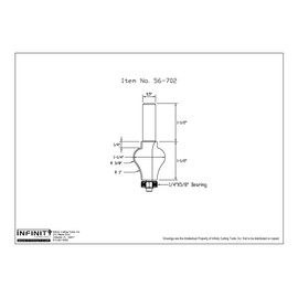 Infinity Cutting Tools 1/2" Shank, Handrail Router Bits (Radius Handrail), 1-1/4" C.D., 1-1/2" C.H.| Carbide Tip | Heavy-Duty | for Handheld Or Table Mounted Wood Router