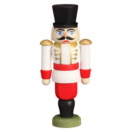 Seiffener Volkskunst Tree Ornament - Nutcracker - Hussar Blue - 9 cm / 3.5 inch