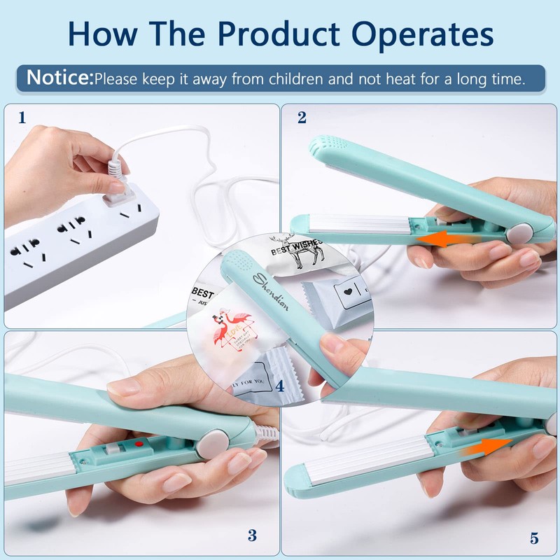 Mini Bag Sealer - Handheld Plastic Bag Sealer Heat Vacuum