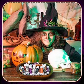 Siifert 20 Pcs Halloween Lip Balm Gifts Bulk Pumpkin ghost black cat Skull Lip Balm Favors Honey Flavor Spooky Party Supplies Goodies Halloween Treat Bag Stuffer for Women Men Adults