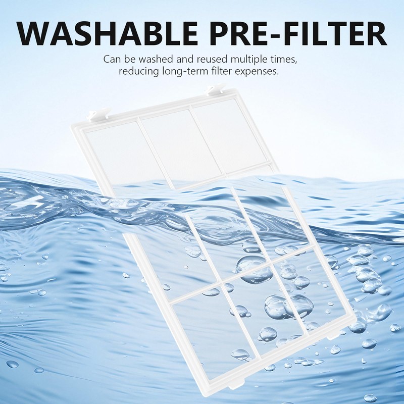 2 Pack C545 Washable Fine Mesh Pre-Filter with 2 Carbon