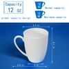 COSTMANCE 12 oz Coffee Mugs Set of 6, Fine Bone