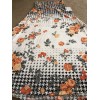 LuLaRoe Small MAXI Skirt Dress White Houndstooth Ombré Orange Dip