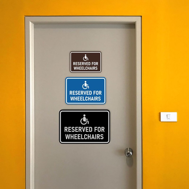 Signs ByLITA Classic Framed Reserved for Wheelchairs Sign (Blue) -