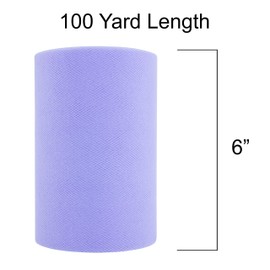 Tulle Fabric Roll | 6” by 100 Yards | Polyester Spool for Crafts Decorations Tutu Weddings Costumes Skirts Parties Gift Bow and More – by Craft Forge (Lavender)