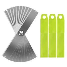 Pack of 30 Replacement Blades for Scrapers 100 mm, Ceramic Hob Scraper, Ceramic Hob Scraper Blades, Scraper Blades, Blade for Windows to Glass Scraper Paint Scraper