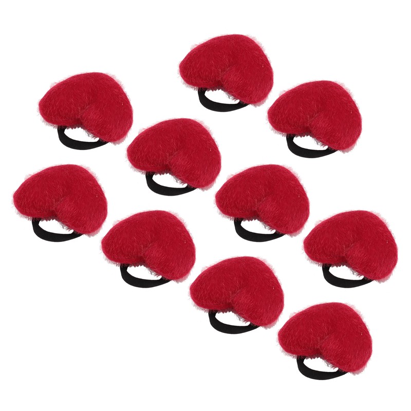 10pcs Wrist Pin Cushion Soft Elastic Heart Shaped Wearable Needle