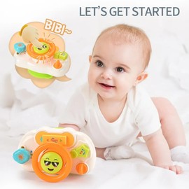 Hohhoo Baby Toys, Infant Toys for Baby Girl Boy, Steering Wheel Toy for Baby, Cause and Effect Toys for Year Old,Fisher Price Baby Toys, Baby Musical Toys,Educational Toys for 1Year Old,Gifts