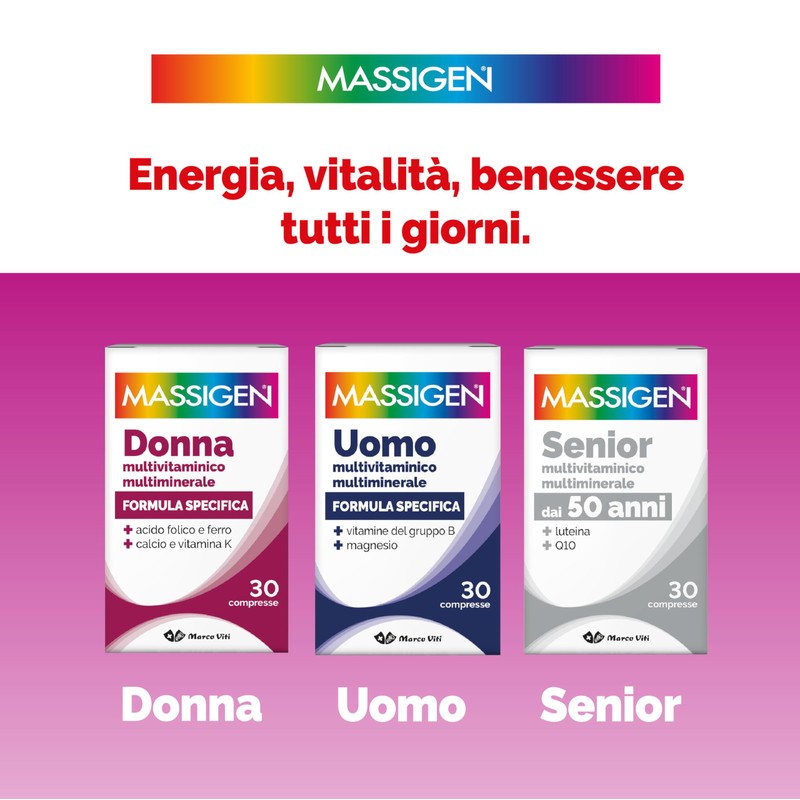 Massigen Magnesio Donna – Integratore in Polvere con Magnesio, Collagene,