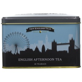 New English Teas London Souvenirs Skyline Tea Caddy with 40 English Afternoon Teabags