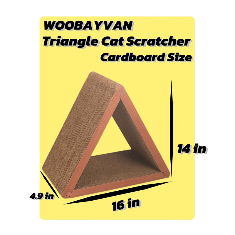 WooBayVan Cat Scratching Board - Foldable - Triangle