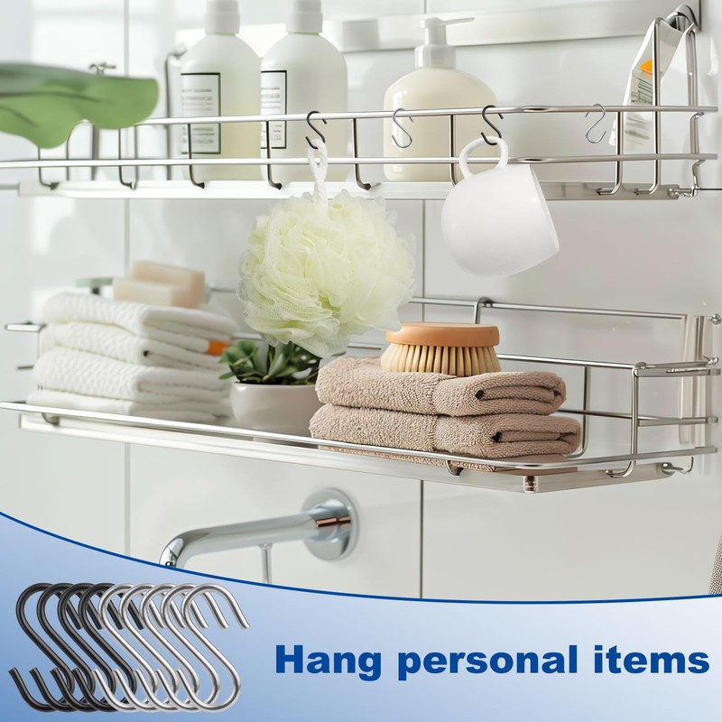 Gosknor Pack of 200 Mini S Hooks for Hanging, 1.3