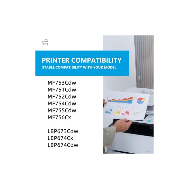 069H Black Toner Cartridge 1-Pack Works with MF753Cdw MF751Cdw LBP674Cdw