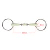 Fabater Ring Snaffle, Stainless Steel Rubber Roller Mouth Snaffle, Apple