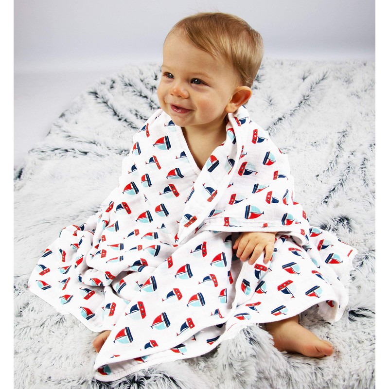 ZOLLNER Baby Swaddle Blanket, 2-Ply 100% Cotton Muslin, 120 x