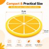 Round Silicone Coaster with an Orange-Themed Design (3.15 × 3.15