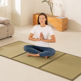 MustMat Tatami Mat Twin XL Japanese Floor Mattress Foldable Bed Mattress Rush Grass(Twin_xl-39"x82")