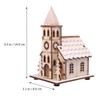 IMIKEYA Christmas Village House Wooden Luminous Led House Village Mini