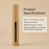 2Pcs Empty Bamboo Mascara Tubes, 6ml Refillable Cosmetic Bottles