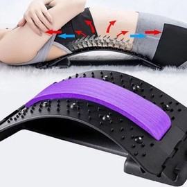 4-Step Adjustable Back and Lumbar Stretcher Board Blue