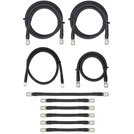 Aftermarket 4 Gauge Golf Cart Battery Cables Fits EZGO TXT PDS 36V 36 Volt Golf Carts (Year 2000 and Up) 10 Piece Set