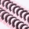 False Eyelashes Russian Strip Lashes Natural Fluffy Wispy D Curly