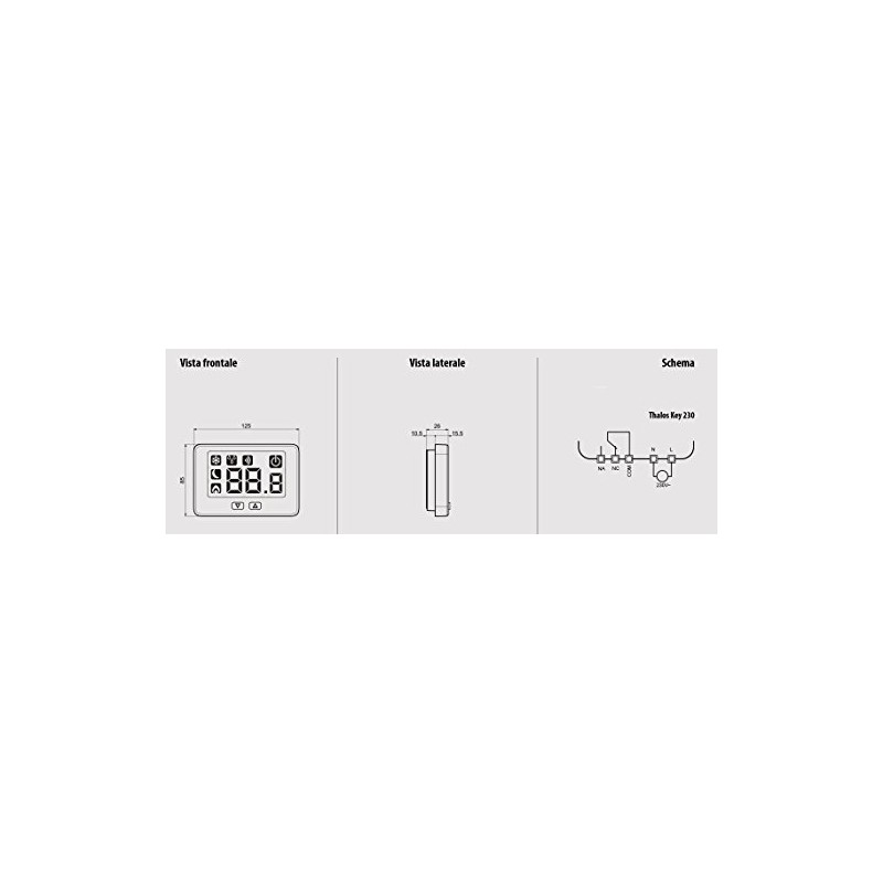 Thalos Key 230 Wall Thermostat 230 V, VE720900