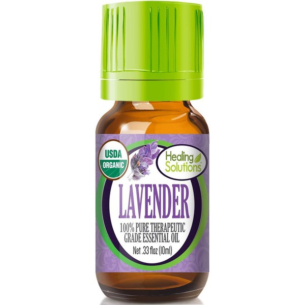 Healing Solutions Organic 10ml Oils - Lavender Essential Oil - 0.33 Fluid Ounces
